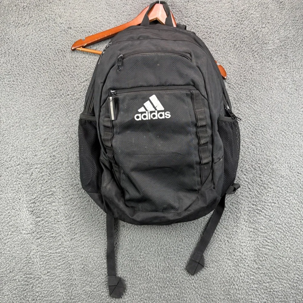 Adidas LoadSpring Black Backpack‎ 979121-A Multi-Pocket School Travel Bag 03/21